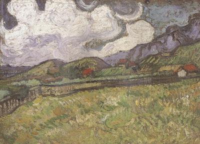 Vincent Van Gogh Wheat Field behind Saint-Paul Hospital (nn04) France oil painting art